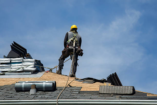 Professional Gutter Installation technician working in Lovingston, VA